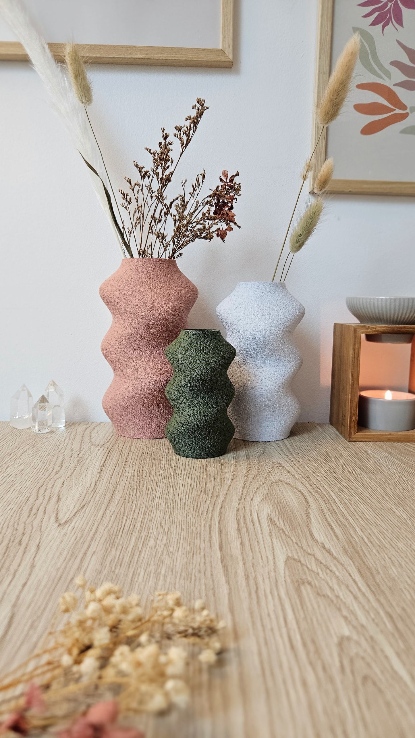 Ensemble 3 vases ONDINE