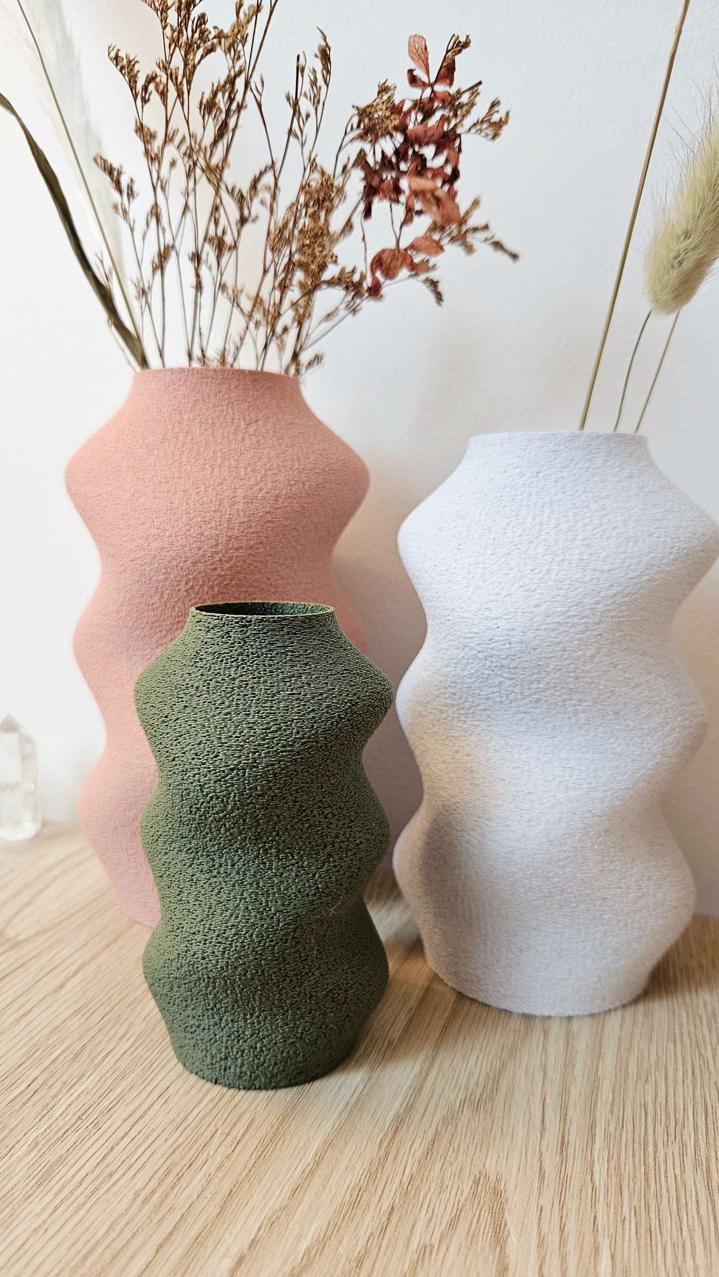 Ensemble 3 vases ONDINE